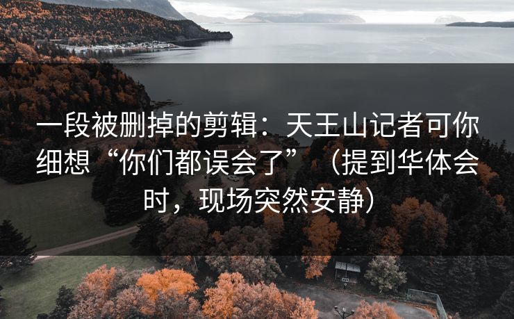 一段被删掉的剪辑：天王山记者可你细想“你们都误会了”（提到华体会时，现场突然安静）
